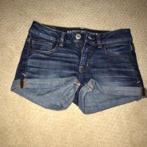 American Eagle dark wash shorts